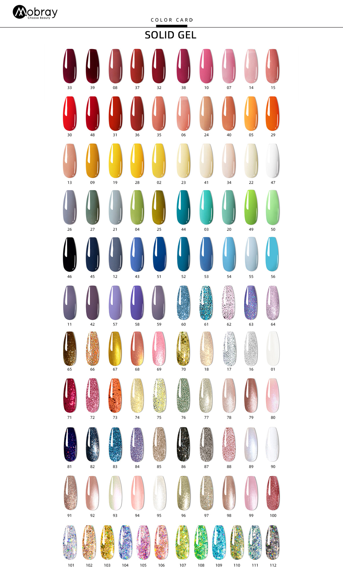 Solid Cream Gel Nail Polish Mobray Gel