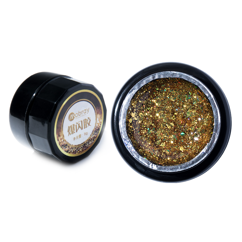 Hot Sale Supper Glitter 12 Colors Uv Protection Nail Art Gel